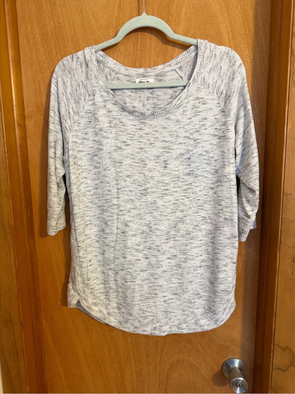 Maurices Light Gray Heather Scoop Neck Pullover